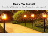 Solar Flame Lights Outdoor Lights Ground Plug Lights Simulation Torch Lights Waterproof V1294-YM0901-L6853-2