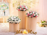 3 PCS Carboard Round Plinth Cylinder Pedestal Wedding Flower Display Stand V201-SUN0003WH8AU