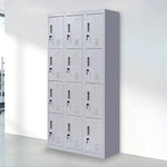 12-Door Locker for Office Gym Shed School Home Storage - Standard Lock with Keys V63-839051