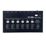 6 Channel Ultra Low Noise Stereo Line Mixer Mini Professional Sound Mixer Power Supply DC5V Easy V1366-AZ2-W-16351