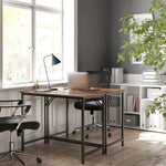 VASAGLE Computer Desk Rustic Brown and Black V227-9101101026310