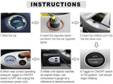 NOONE 3 IN 1 Air Compressor Tire Inflator 12V Portable Car Tire Inflator Pump V465-KJAP002