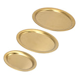 3pcs Stainless Steel Dessert Tray Mirror Polishing Process Snack Jewelry Display TrayGold V1294-YM0523-3118210306011