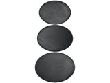 3Pcs/Set 30cm 27cm 24cm Diameter Round Black Wooden Tray Tableware Dessert Fruit Tray for Home Hotel V1294-YM0901-3118210231511