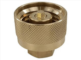 2X RE7141F Propane Forklift Connector Adapter Valve with Gasket - Brass Female Connector V1192-AZ-W-22345