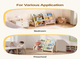3-Tier Kids Bookshelf, Toy Storage Organizer for Toddler, Book Shelf for Kids Rooms with Sling Book V952-ETCWJJDJS314YWJPR001V0