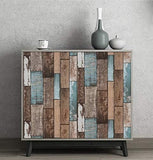Self Adhesive Vinyl Wallpaper For Furniture Countertop Emerald green brown wood grain Pattern V1188-MS-523-004