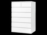 Levede Tall Storage Cabinet 7 Drawer Dresser Bedroom Storage Cupboard Tallboy CH1171-7-WH-AU