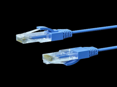 0.75m CAT6A THIN U/UTP LSZH 28 AWG RJ45 Network Cable 10 Pack Blue 004.650.0016.10PACK