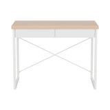 Artiss Computer Desk Drawer Storage Oak 100CM MET-DESK-118-OA