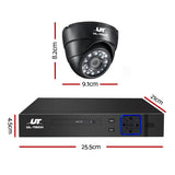 UL-TECH 1080P Security Camera System 4CH DVR with 4 CCTV Dome Cameras CCTV-4C-4D-BK