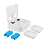 2x300ml Pet Double Timed Feeder - Dog Cat Puppy Kitten Mealtime Food Station V238-SUPDZ-39868820717648