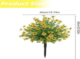 Artificial Boxwood Topiary Balls Trees with Flowers for Outdoor Fake Plants with Ground Spike 24 V1259-DP01-A-3183