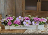 faux potted plant, sunflower, wooden box, home decor, Australia, living room tabletop V1106-112-23547-MLT-57