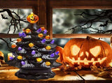Lighted Ceramic Halloween Tree Tabletop Halloween Decoration Halloween Tree Pumpkin Light V1294-YM0717-10352430