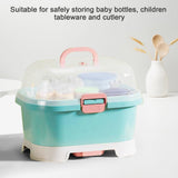 Baby Bottle Holder, Portable Large Capacity Toddler Bottles Storage Box with Lid Cover Anti-Dust V1370-AZ4-07159