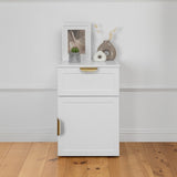 PORTO BEDSIDE TABLE - WHITE - HAMPTONS - PULL BRASS V164-ECS13WHB03G