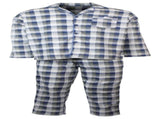 Mens Flannelette Pyjama Set Sleepwear Soft 100% Cotton PJs Two Piece - Light Blue Check - S V563-JSPJ4-42-S