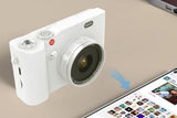 4K Digital Camera 64MP Vlogging Camera with 180-degree Flip Screen 16X Digital Zoom -White V1263-JX-7681