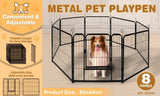 Pet Dog Playpen Puppy Exercise Cage Enclosure Fence Metal Outdoor 8 Panel V465-51030