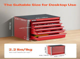 Metal Tool Box, 8.6-inch, Portable Metal Tool Box with 5 Drawers, Small Tool Chest with EVA Liners V952-CTSBXSGJX86IY6PZFV0
