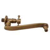 Antique Garden Faucet with Extended Spout Antifreezing Copper Wall Mount Single Cold Water Tap for V1294-YM0706-3112230063012