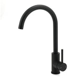 WELS Black Kitchen Sink Mixer Laundry Faucet Tapware 360&deg Swivel Gooseneck Spout V1233-KRD501B