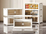 Stackable Storage Boxes with Transparent Doors - Modular Organizer for Home & Pantry 55*32*94cm V888-ELOSUNG10911