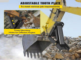 45.7 cm Backhoe Thumb, 12 mm Teeth Thickness Heavy Duty Excavator Thumb, Black Steel Weld On Thumb V952-FCMZ18INCBH12MM01V0