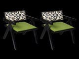Levede 2X Dining Chair Retro Backrest Chair CH1142-2-BK