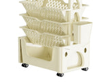 Rolling Mobile Bookshelf with Wheels 5 Tiers Large Capacity Strong Load Bearing Capacity Utility V1294-YM0710-3117230263113