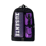 Purple And Black Stylish Sports Backpack with Contrast Pockets - Unisex Gym Bag for Badminton & V888-ELOSUNG23893