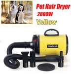 Pet Dog Cat Hair Dryer Grooming Blow Speed Hairdryer Blower Heater Blaster 2800W yellow V201-W12080625