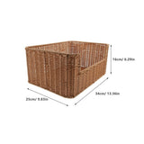Hamper Imitation Rattan Basket Imitation Woven Basket Office 34X24X16CM V1366-AZ2-W-21121