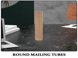 Durable Mailing Tubes, Light Brown ABS, Perfect for Storing Documents V1366-AZ2-W-23803