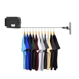SOGA 160mm Wall-Mounted Clothes Line Dry Rack Retractable Space-Saving Foldable Hanger Black BSLY06