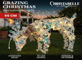 Christabelle 66cm Grazing Reindeer Christmas Light Up Display Animated LED Outdoor Indoor Xmas 112_SHE204