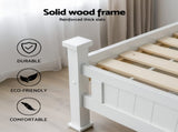 Artiss King Single Bed Frame and Bookshelf WBED-004KS-FURNI-DIS-AB
