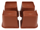 4PCS Heavy Duty Bed Chair Riser L Shaped 6in Anti Slip Furniture Extra Raiser for Bedroom V1294-YM0703-3114230002811