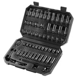 1/4" Drive Impact Socket Set, 55 Piece Deep & Shallow Socket Set SAE 5/32"-9/16" and Metric 4-15mm, V952-CJTTZJ1CRV551UAHSV0