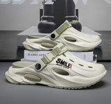 Unisex Clog Sandals Open Toe Slip-On Sandals Soft Sole Walking Shoes Outdoor - Blue - Size V1106-M-SHOE-20985-BLUE-10AU10EU43