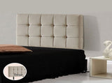 Linen Fabric Single Bed Deluxe Headboard Bedhead - Beige V63-821373