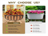 4 Pack 24 Inch Trough Coconut Liners, Natural Coconut Liners for Wall Planter, Window Basket Deck V1369-AZ3-W-11807