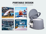 Portable Toilet for Camping, Porta Potty with 5L Detachable Inner Bucket & Removable Paper Holder, V952-MTSBXSMT300BBWUTFV0
