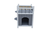 YES4PETS Cat Shelter Condo with Escape Door Rabbit Kitty Dog House Cave V278-CH363-PS7438
