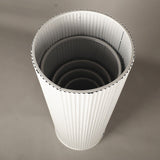 5x Metal Wedding Plinths Cylinder Pedestal Stand Ripple Cake Dessert Display V201-CYL0005WH9AU