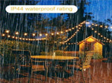 Solar Panel LED Outdoor String Lights 49ft 20 Bulbs Globe String Lights Waterproof Patio Lights for V1294-YM0901-H48983-2