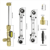 Valve Core Remover Installer Tool&HVAC Service Wrench Set, Refrigeration with Bit Adapters,10Pcs V1366-AZ2-W-15838