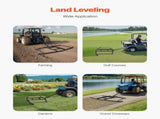 Drag Harrow, 74" Width Tow Behind Drag Harrow, Q235 Steel Driveway Grader with Adjustable Bars & Pin V952-QYP74INCHESQZ4JIFV0