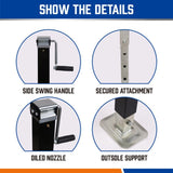 4x Trailer Caravan Canopy Jack Leg Stand Heavy Duty 3175KG 7000lbs Side Handle V465-86092 X4